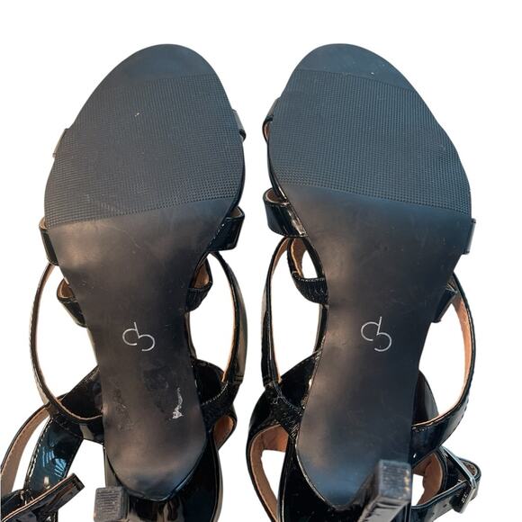 CP Statement Heels Sleek Black Strappy Stiletto Women’s 8.5 Elegant Edge NWOT - Picture 6 of 9